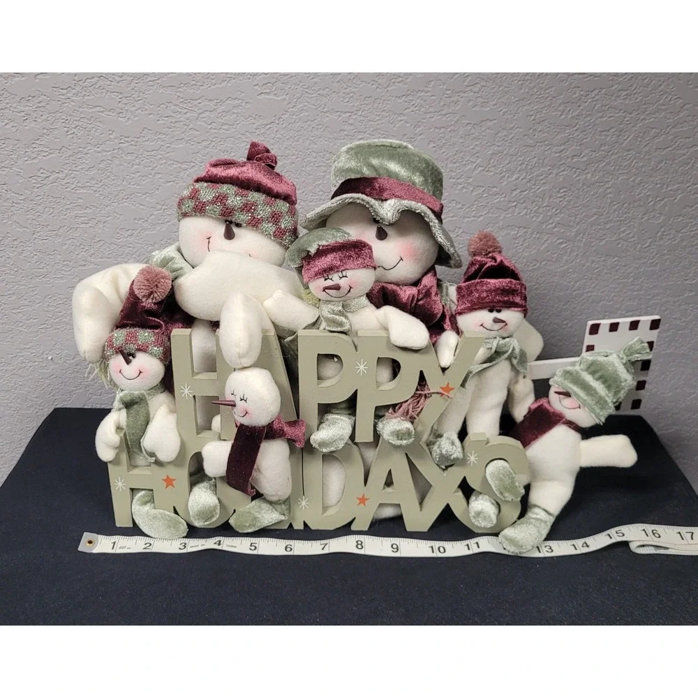 Wooden Plush Christmas Decorative 